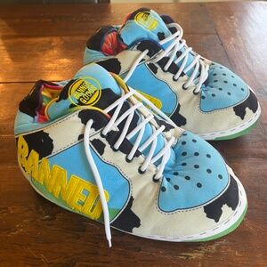 Banned Goods Moo Low Cow Print Sneaker Slippers House Shoes